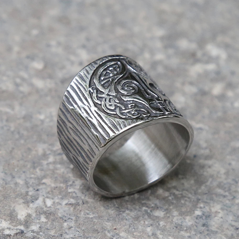 Bague vintage nordique mythique déesse Hel pour homme Viking Hera Runes en acier inoxydable bague amulette celtique bijoux païens