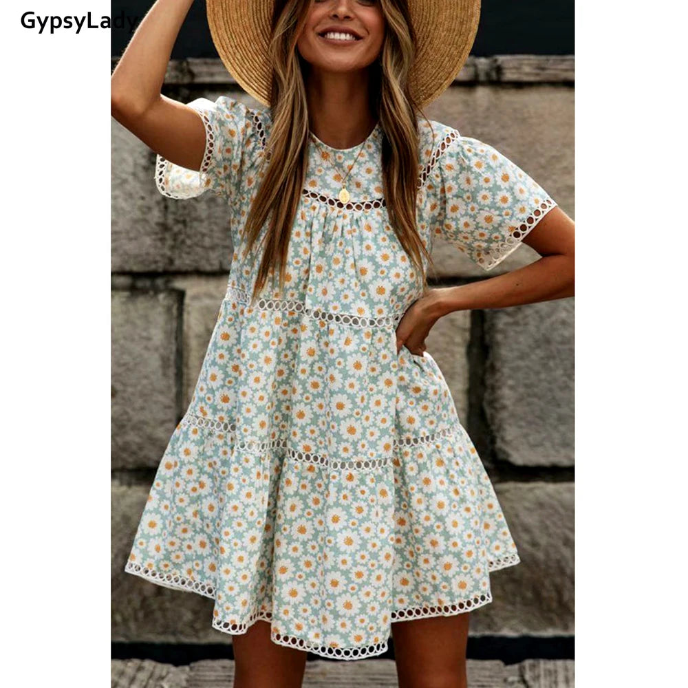 Robe mini pour été et vacances vintage