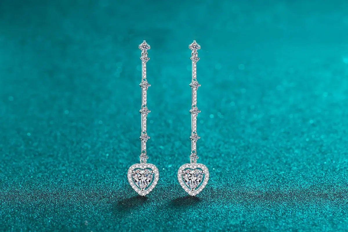 Boucles d'oreilles en or 18 carats pour femmes, long pompon, sac d'amour,  douces plaquées platine PT950