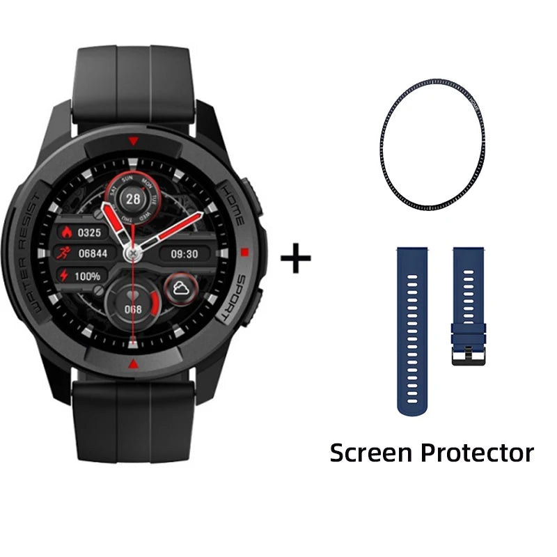 Montre connectée Mibro Watch X1 version mondiale avec batterie 350 mAh, écran AMOLED 1,3 pouces, mesure SpO2, Bluetooth, pour iOS et Android