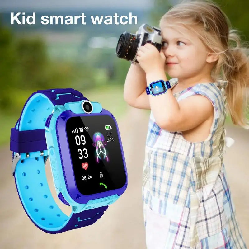 Montre Intelligente SOS enfants: appel vocal, appel GPS localisation,  photo étanche, écran tactile;cadeau pour garçons filles