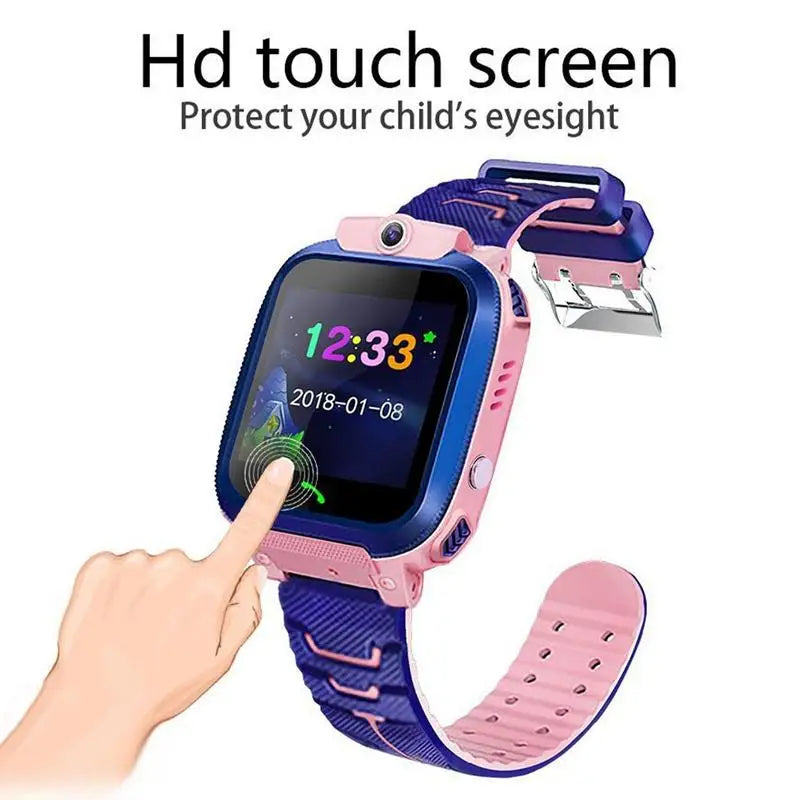 Montre Intelligente SOS enfants: appel vocal, appel GPS localisation,  photo étanche, écran tactile;cadeau pour garçons filles