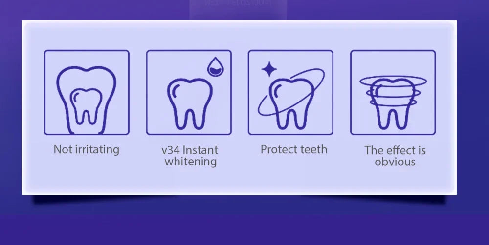 Dentifrice V34pour le blanchiment des dents dans la catégorie des soins buccaux et rafraichissant l'haleine