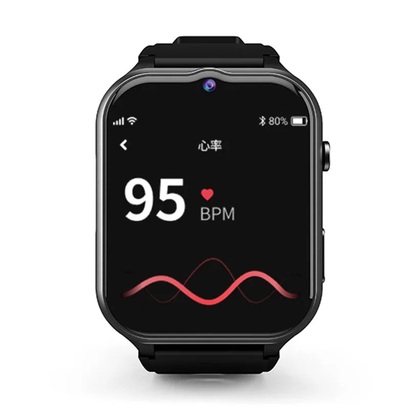 Montre intelligente pour personnes âgées Détection de chute 4G Carte SIM SOS Appel téléphonique GPS Positionnement Médecine Rappeler