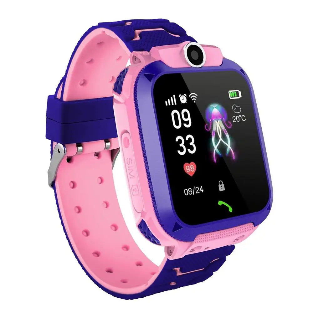 Montre Intelligente SOS enfants: appel vocal, appel GPS localisation,  photo étanche, écran tactile;cadeau pour garçons filles