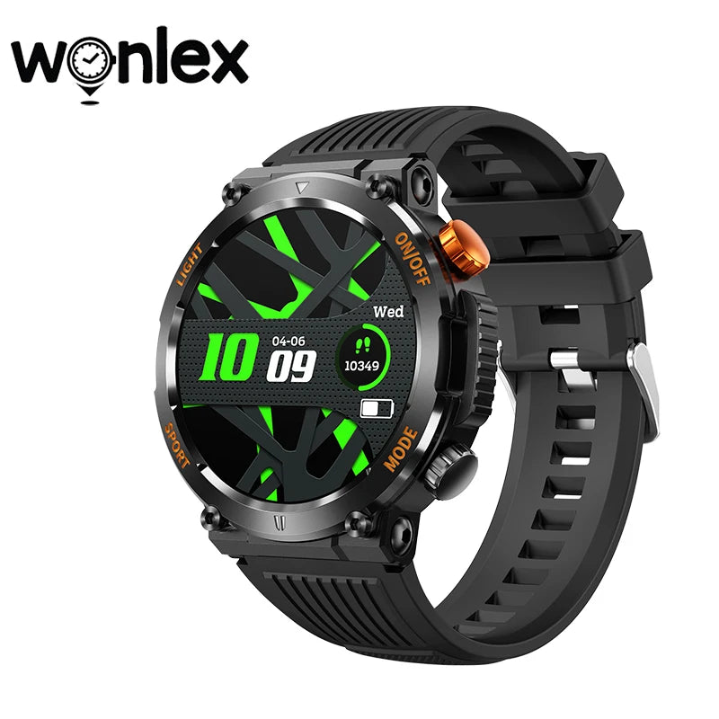 Montre-bracelet Wonlex DW17 de sport pour homme, étanche, connectée, pour adulte, avec appels téléphoniques BT, moniteur de fréquence cardiaque