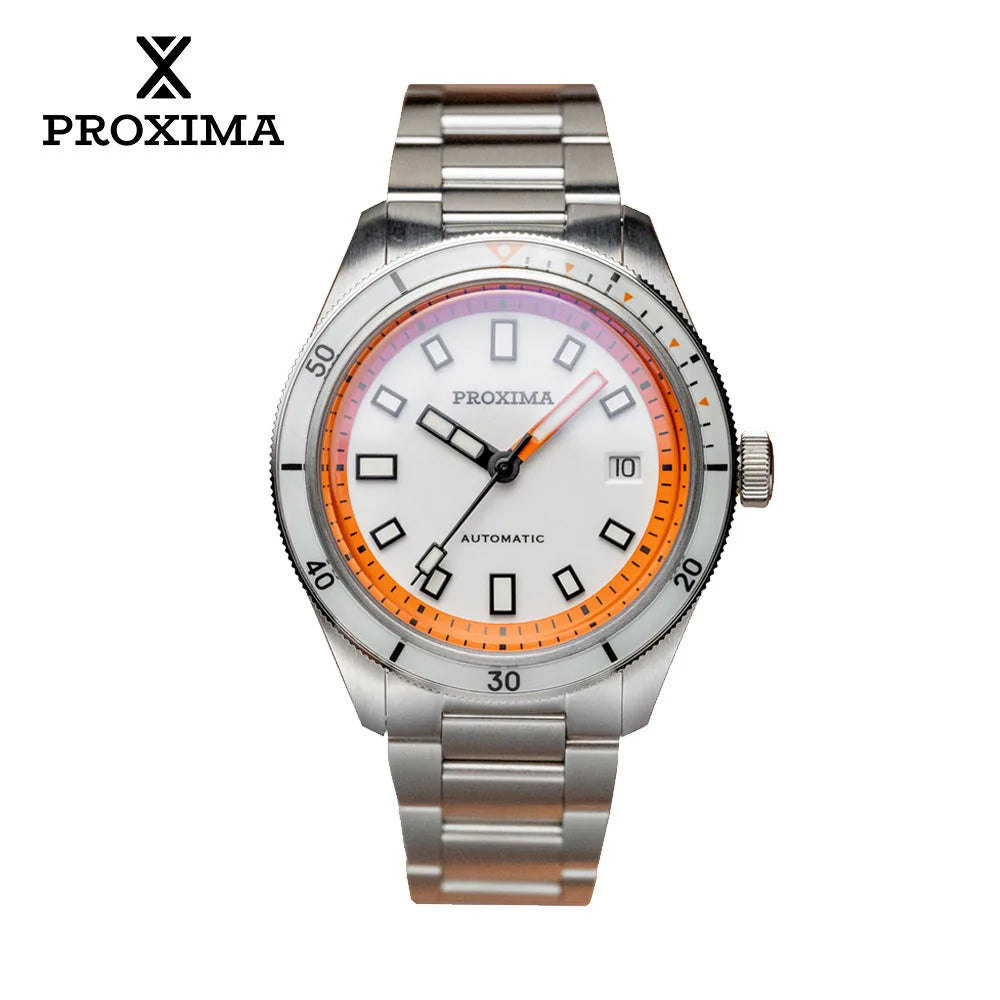 Montre de plongée de luxe Proxima PX1703 pour homme: Horloge étanche PT5000  en acier inoxydable lunette saphir BGW9 lumineuse