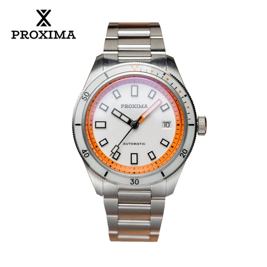 Montre de plongée de luxe Proxima PX1703 pour homme: Horloge étanche PT5000  en acier inoxydable lunette saphir BGW9 lumineuse