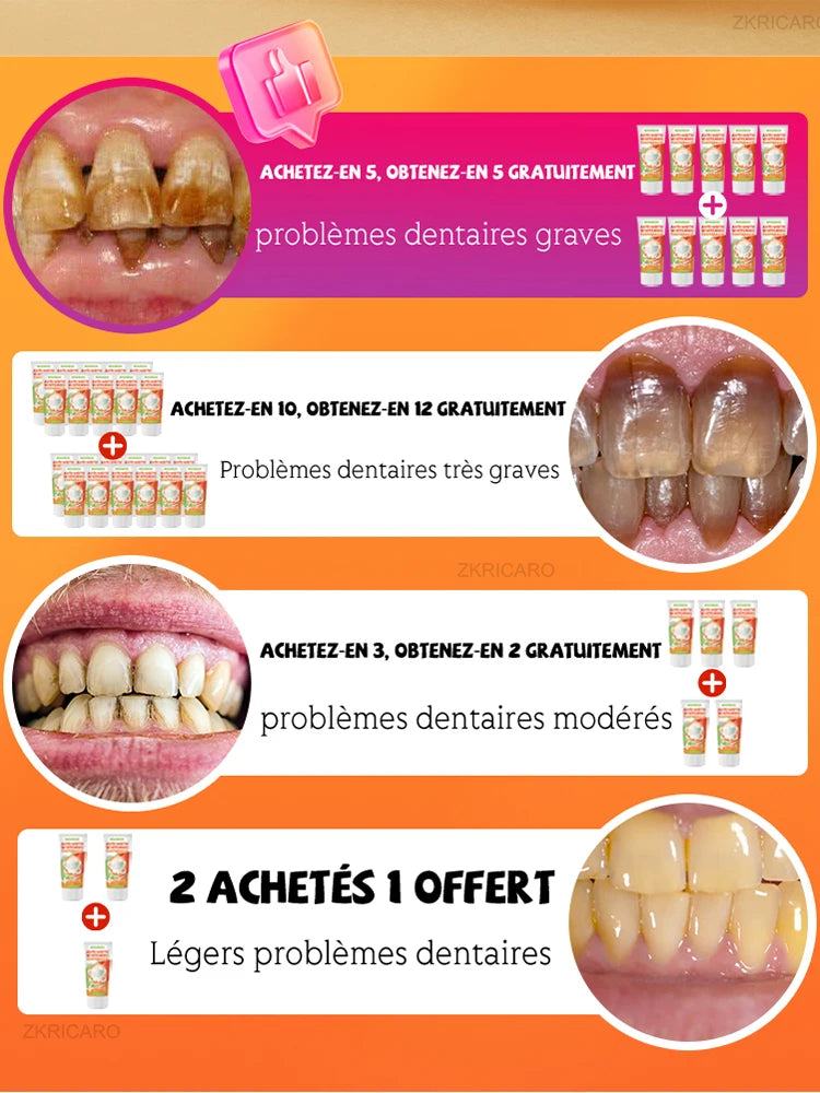 Dentifrice anti carie dentaire