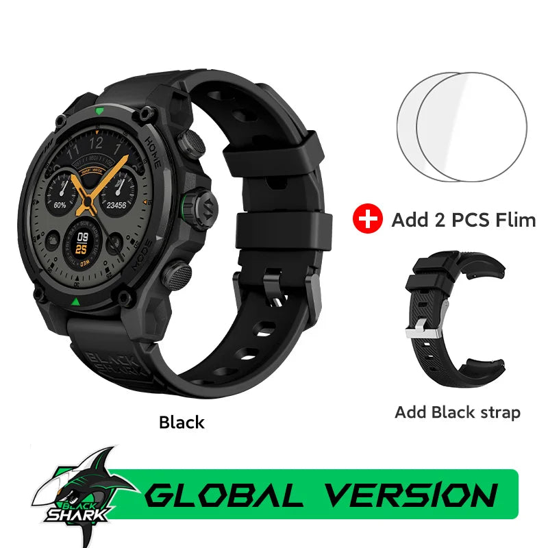 Montre intelligente Blackshark GS3 Version mondiale Écran AMOLED 1,43" Positionnement par satellite GPS Autonomie de la batterie de 21 jours 5ATM