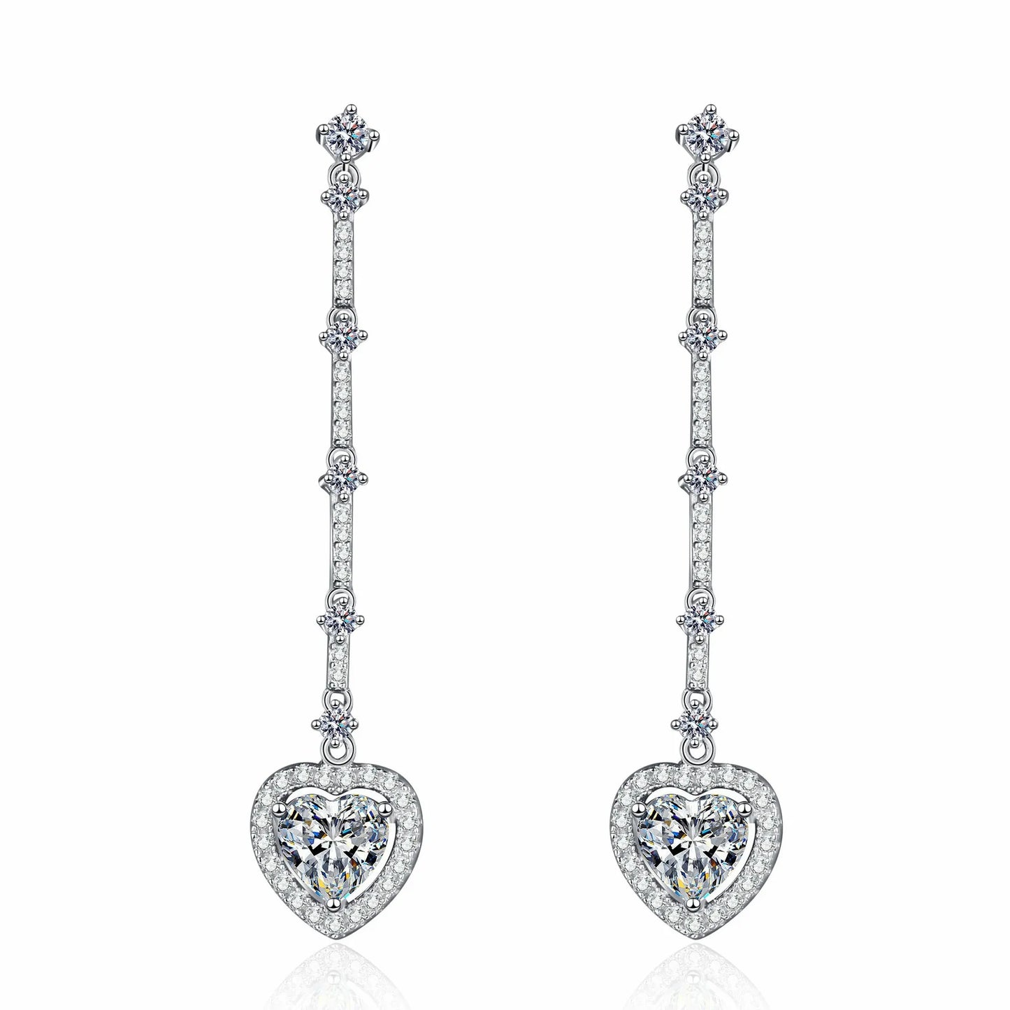 Boucles d'oreilles en or 18 carats pour femmes, long pompon, sac d'amour,  douces plaquées platine PT950