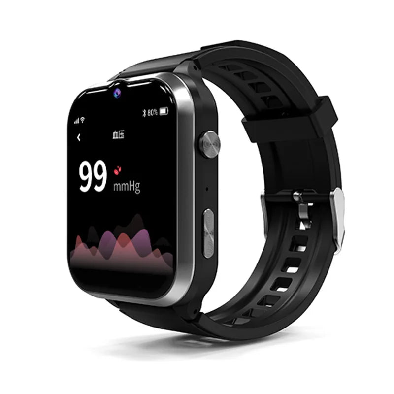 Montre intelligente pour personnes âgées Détection de chute 4G Carte SIM SOS Appel téléphonique GPS Positionnement Médecine Rappeler