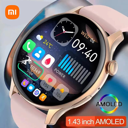 Montre Xiaomi Mijia intelligente pour femmes avec appels Bluetooth, affichage permanent de l'heure, de la fréquence cardiaque, sports, surveillance de la santé Musique GT4