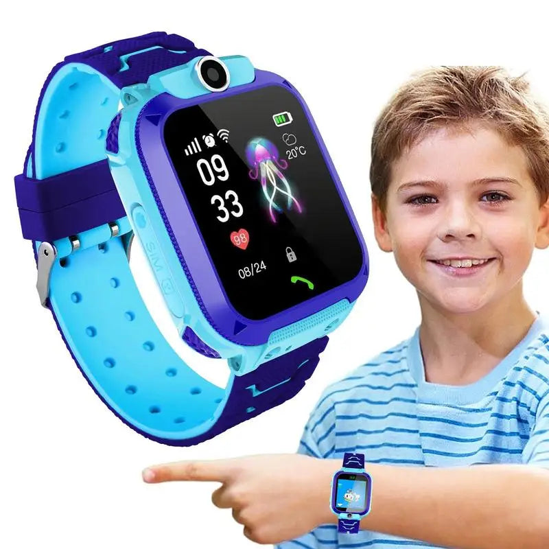 Montre Intelligente SOS enfants: appel vocal, appel GPS localisation,  photo étanche, écran tactile;cadeau pour garçons filles