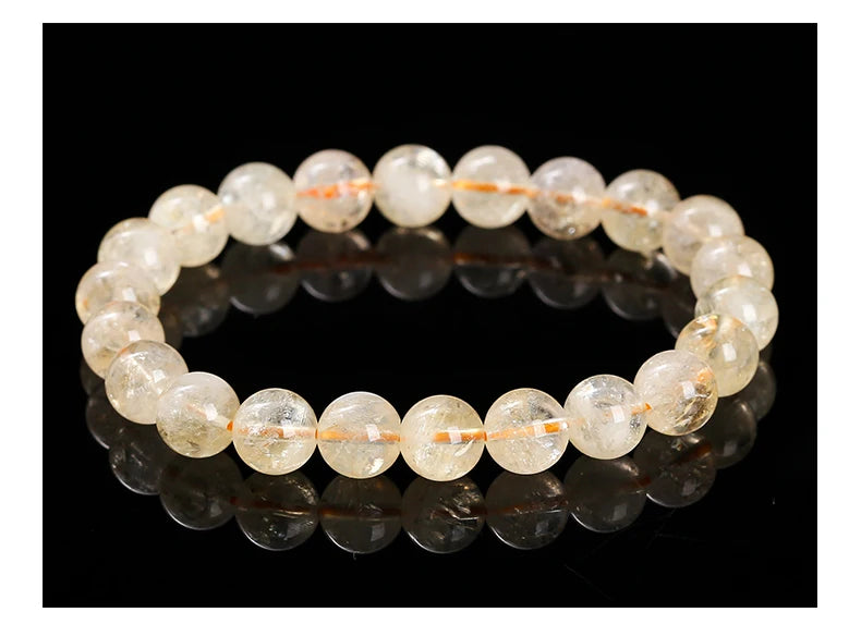 Bracelets en perles de citrine en pierre naturelle pour femmes Bijoux de mode Reiki