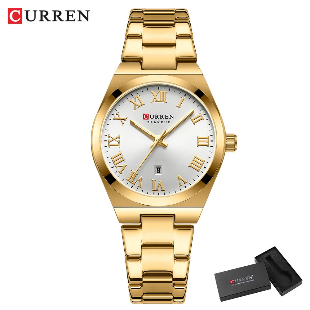 Montres de luxe en acier inoxydable Quartz pour femmes