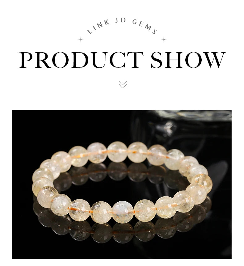 Bracelets en perles de citrine en pierre naturelle pour femmes Bijoux de mode Reiki